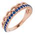 Genuine Sapphire Ring in 14 Karat Rose Gold Genuine Sapphire Infinity-Inspired Stackable Ring