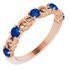 Genuine Sapphire Ring in 14 Karat Rose Gold Genuine Sapphire Stackable Link Ring