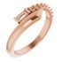Golden Citrine Ring in 14 Karat Rose Gold Citrine & 1/6 Carat Diamond Bypass Ring