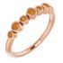 Golden Citrine Ring in 14 Karat Rose Gold Citrine Bezel-Set Ring