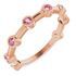 Pink Tourmaline Ring in 14 Karat Rose Gold Pink Tourmaline Bezel-Set Bar Ring