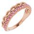 Pink Tourmaline Ring in 14 Karat Rose Gold Pink Tourmaline Infinity-Inspired Stackable Ring