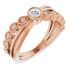 Genuine Sapphire Ring in 14 Karat Rose Gold Sapphire & .05 Carat Diamond Ring
