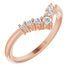 Genuine Sapphire Ring in 14 Karat Rose Gold Sapphire Graduated 