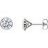White Diamond Earrings in 14 Karat White Gold 1/2 Carat Diamond CocKaratail-Style Earrings