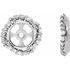 White Diamond Earrings in 14 Karat White Gold 1/4 Carat Diamond Halo-Style Earring Jackets with 5.7 mm ID
