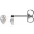 White Diamond Earrings in 14 Karat White Gold 1/5 Carat Diamond Micro Bezel-Set Earrings
