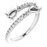 Genuine Sapphire Ring in 14 Karat White Gold Genuine Sapphire & 1/3 Carat Diamond Ring
