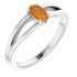 Golden Citrine Ring in 14 Karat White Gold Citrine Solitaire Youth Ring