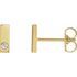14 Karat Yellow Gold .03 Carat Weight Diamond Bar Earring