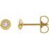 14 Karat Yellow Gold .06 Carat Weight Diamond Domed Bezel-Set Earrings
