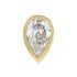 White Diamond Earrings in 14 Karat Yellow Gold 1/10 Carat Diamond Micro Bezel-Set Single Earring