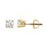 14 Karat Yellow Gold 2 Carat Weight Diamond Stud Earrings