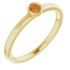 Golden Citrine Ring in 14 Karat Yellow Gold 3 mm Round Citrine Ring