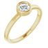 Genuine Sapphire Ring in 14 Karat Yellow Gold 4.5 mm Round Sapphire Ring