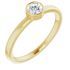 Genuine Sapphire Ring in 14 Karat Yellow Gold 4 mm Round Sapphire Ring
