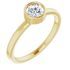 Genuine Sapphire Ring in 14 Karat Yellow Gold 5 mm Round Sapphire Ring