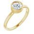 Genuine Sapphire Ring in 14 Karat Yellow Gold 6 mm Round Sapphire Ring