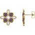 Genuine Alexandrite Earrings in 14 Karat Yellow Gold Alexandrite & 1/4 Carat Diamond Earrings