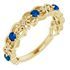 Genuine Sapphire Ring in 14 Karat Yellow Gold Genuine Sapphire & .02 Carat Diamond Vintage-Inspired Scroll Ring