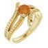 Golden Citrine Ring in 14 Karat Yellow Gold Citrine & 3/8 Carat Diamond Ring