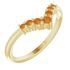 Golden Citrine Ring in 14 Karat Yellow Gold Citrine Graduated 