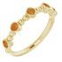 Golden Citrine Ring in 14 Karat Yellow Gold Citrine Stackable Beaded Ring