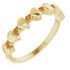 Golden Citrine Ring in 14 Karat Yellow Gold Citrine Stackable Heart Ring