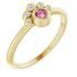 Pink Tourmaline Ring in 14 Karat Yellow Gold Pink Tourmaline & .04 Carat Diamond Ring