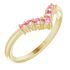 Pink Tourmaline Ring in 14 Karat Yellow Gold Pink Tourmaline Graduated 