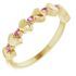 Pink Tourmaline Ring in 14 Karat Yellow Gold Pink Tourmaline Stackable Heart Ring