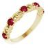 Natural Ruby Ring in 14 Karat Yellow Gold Ruby Stackable Link Ring