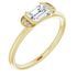 Genuine Sapphire Ring in 14 Karat Yellow Gold Sapphire & .02 Carat Diamond Stackable Ring