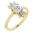 Genuine Sapphire Ring in 14 Karat Yellow Gold Sapphire & 1/4 Carat Diamond Ring