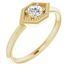 Genuine Sapphire Ring in 14 Karat Yellow Gold Sapphire Geometric Ring