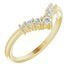 Genuine Sapphire Ring in 14 Karat Yellow Gold Sapphire Graduated 