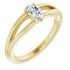 Genuine Sapphire Ring in 14 Karat Yellow Gold Sapphire Solitaire Youth Ring