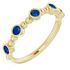Genuine Sapphire Ring in 14 Karat Yellow Gold Sapphire Stackable Beaded Ring