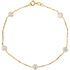 Surprise Her with 14 Karat Yellow Gold White Freshwater Cultured Pearl Station 7