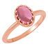 14 Karat Rose Gold Pink Tourmaline Crown Ring