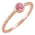 Pink Tourmaline Ring in 14 Karat Rose Gold Pink Tourmaline Ring