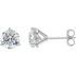 White Diamond Earrings in 14 Karat White Gold 0.50 Carat Diamond Stud Earrings