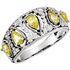 Deal on 14 KT White Gold Canary Yellow Sapphire & 0.33 Carat TW Diamond Ring