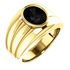 Genuine  14 Karat Yellow Gold Onyx Men's Bezel Ring