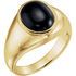 Fabulous 14 Karat Yellow Gold Oval Genuine Onyx Ring