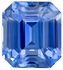 Quality Blue Sapphire Gemstone, 2.14 carats, Emerald Cut, 7 x 6.3 mm, Great Looking Stone