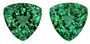 Low Price Blue Green Tourmaline Genuine Gems, 2.62 carats, Trillion Cut, 6.6 mm , Matching Pair