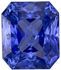 3.46 carats Blue Sapphire Loose Gemstone in Radiant Cut, Rich Blue, 8.4 x 7.1 mm