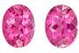 Loose Pink Tourmaline Gemstone Pair, 3.5 carats, Oval Cut, 8.9 x 6.9 mm, Highly Selected Gems