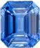 GIA Certified Genuine Loose Blue Sapphire Gemstone in Emerald Cut, 9.42 x 7.83 x 5.38 mm, Medium Cornflower Blue, 4.06 carats